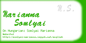 marianna somlyai business card